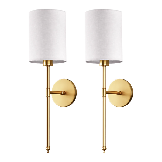 WIRELESS CYLINDRICAL WALL SCONCES (SET OF 2)