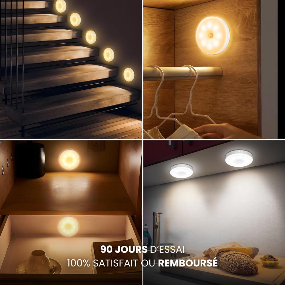 Lampe LED à Détecteur de Mouvement - Fixation Magnétique