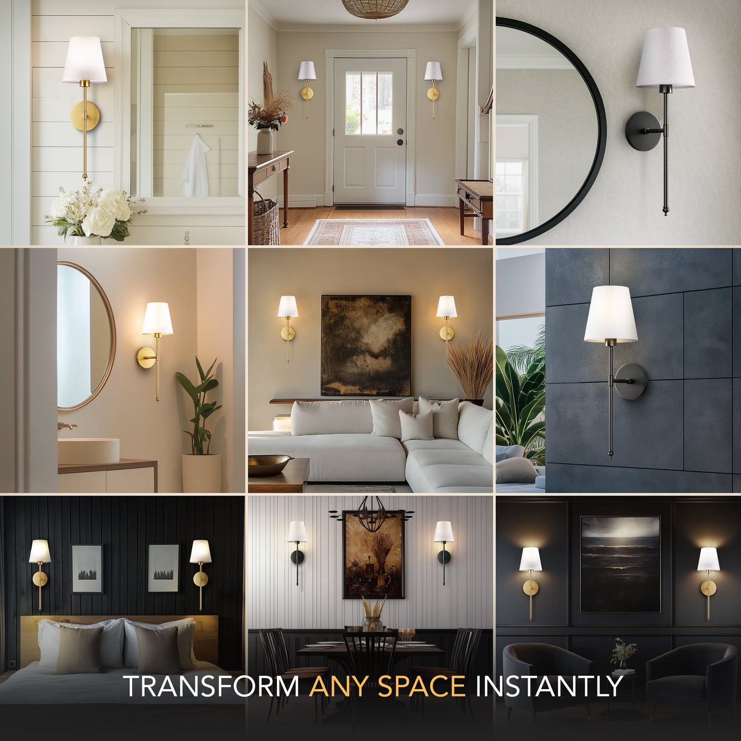 WIRELESS WALL SCONCES (SET OF 2 )
