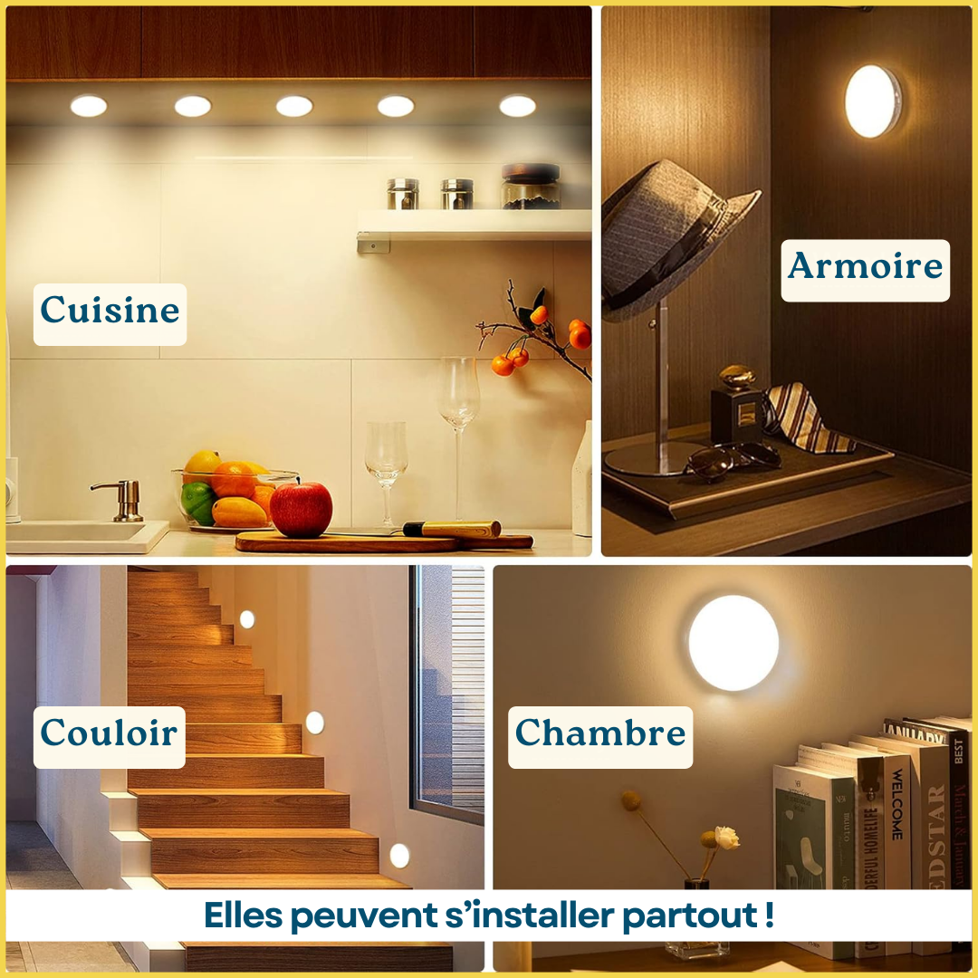 Lampe LED à Détecteur de Mouvement - Fixation Magnétique